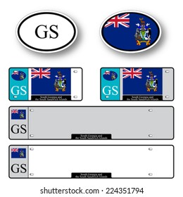 south georgia and south sandwich islands auto set against white background, abstract vector art illustration, image contains transparency