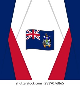 South Georgia And The South Sandwich Islands Flag Abstract Background Design Template. Independence Day Banner Social Media Post. Background