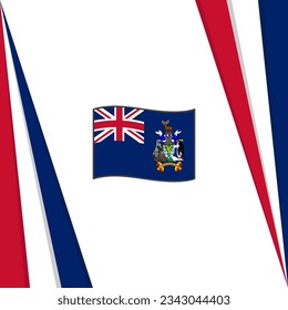 South Georgia And The South Sandwich Islands Flag Abstract Background Design Template. Independence Day Banner Social Media Post. Flag