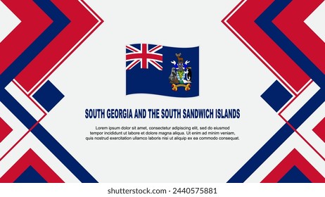 South Georgia And The South Sandwich Islands Flag Abstract Background Design Template. Independence Day Banner Wallpaper Vector Illustration. Banner