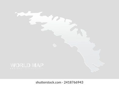 South Georgia and The South Sandwich Islands Map - World Map vector template with High detailed including white and grey gradient color on grey background - Vector illustration eps 10