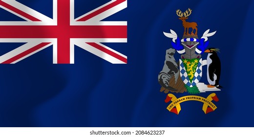 South Georgia and the South Sandwich Islands National Flag Background Illustrator