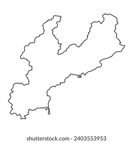 South Hamgyong province map, administrative division of North Korea. Vector illustration.