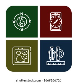 conjunto de iconos del sur. Colección de iconos Compass, Map
