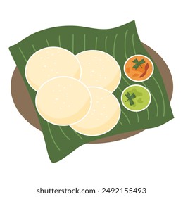 South Indian breakfast Idly or Idli or rice cake