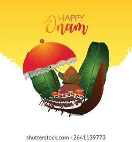 South indian cultural fetival happy onam background