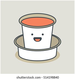South Indian Filter Coffee (Vector Illustration In Flat Style Design)