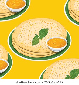 south Indian food. Dosa Vector