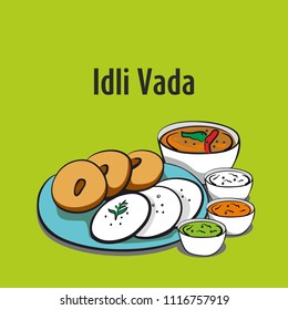 South Indian Food Idli Vada