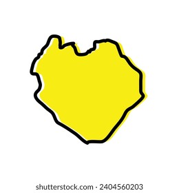 South Kordofan state of Sudan vector map illustration.