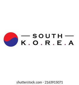 Ilustración de diseño de la plantilla Vector 3D de COREA DEL SUR