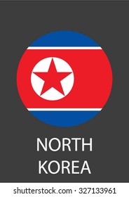 South Korea circle flag - vector icon