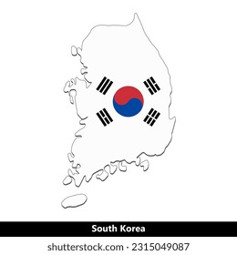 Südkorea Land - Flaggenplan