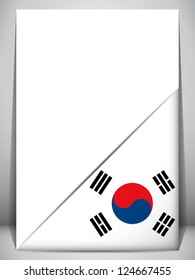 South Korea Country Flag Turning Page
