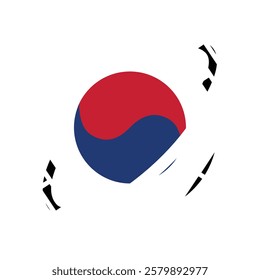 South Korea earth national flag icon