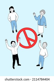 South Korea election symbol and people.