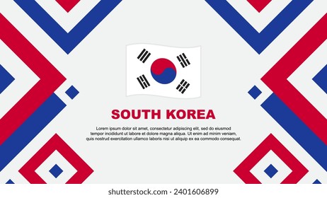 South Korea Flag Abstract Background Design Template. South Korea Independence Day Banner Wallpaper Vector Illustration. South Korea Template