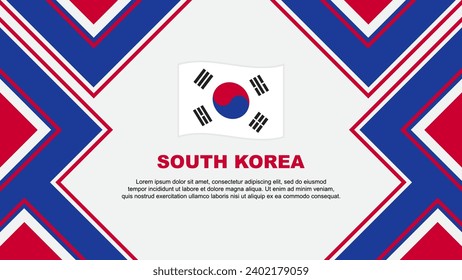 South Korea Flag Abstract Background Design Template. South Korea Independence Day Banner Wallpaper Vector Illustration. South Korea Vector