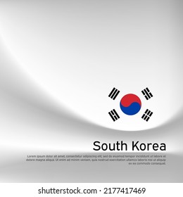 Fondo de la bandera de Corea del Sur. Patrón borroso en los colores de la bandera de corea del sur, folleto de negocios. Cartel nacional, afiche. Portada patriótica del estado, volante. Vector, diseño de plantilla