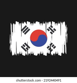 South Korea Flag Brush. National Flag