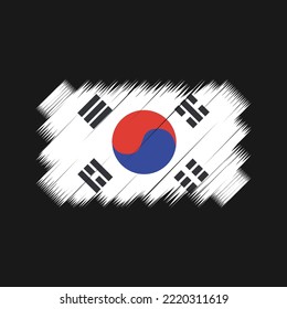 South Korea Flag Brush. National Flag