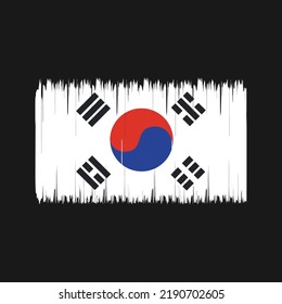 South Korea Flag Brush Strokes. National Flag