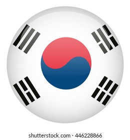 Botón de bandera de Corea del Sur