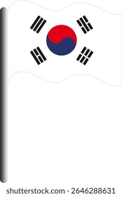 Elemento de design da bandeira da Coreia do Sul 