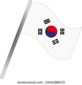 Elemento de design da bandeira da Coreia do Sul 