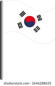 Elemento de design da bandeira da Coreia do Sul 