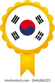 Forma de recompensa de design de bandeira da Coreia do Sul