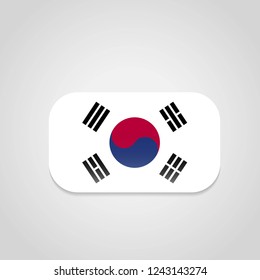 South Korea Flag Design Vector