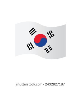icono de bandera de corea del sur plantilla vectorial ilustración diseño de logotipo