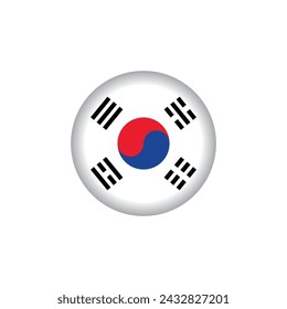 icono de bandera de corea del sur plantilla vectorial ilustración diseño de logotipo