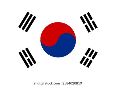 South Korea flag illustrator country flags symbol nation USA

