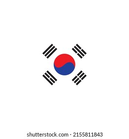 south korea flag logo vector illustration symbol design