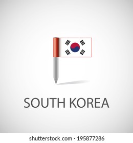 south korea flag pin