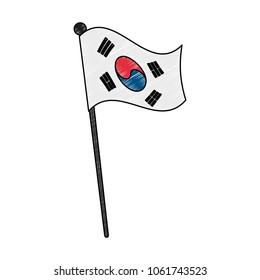 South korea flag scribble