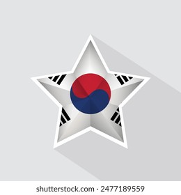 Bandera de Corea del Sur Icono de forma de estrella