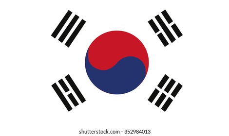South Korea flag vector