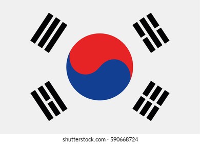 South Korea flag vector