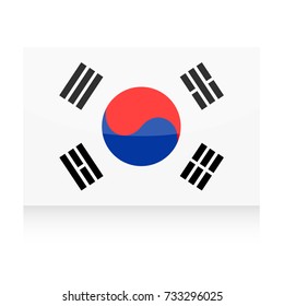 South Korea Flag Vector Icon - Illustration