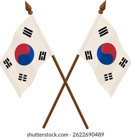 South Korea flag vector illustration 
