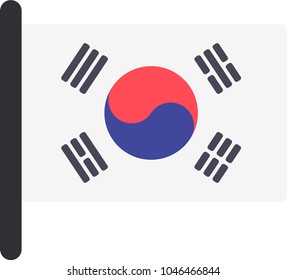 South Korea flag vector illustrator