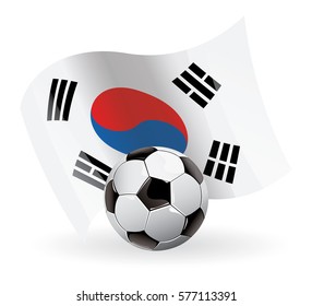 South Korea Flag Waving football