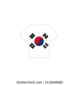 South Korea football jersey vector icon