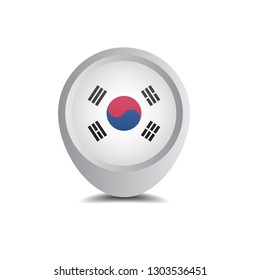 South Korea glossy map pointer