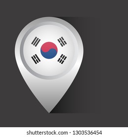 South Korea glossy map pointer