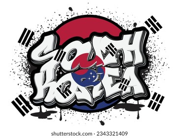 south korea graffiti lettering typography art illustration
