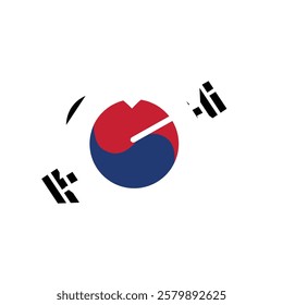 South Korea heart arrow flag icon